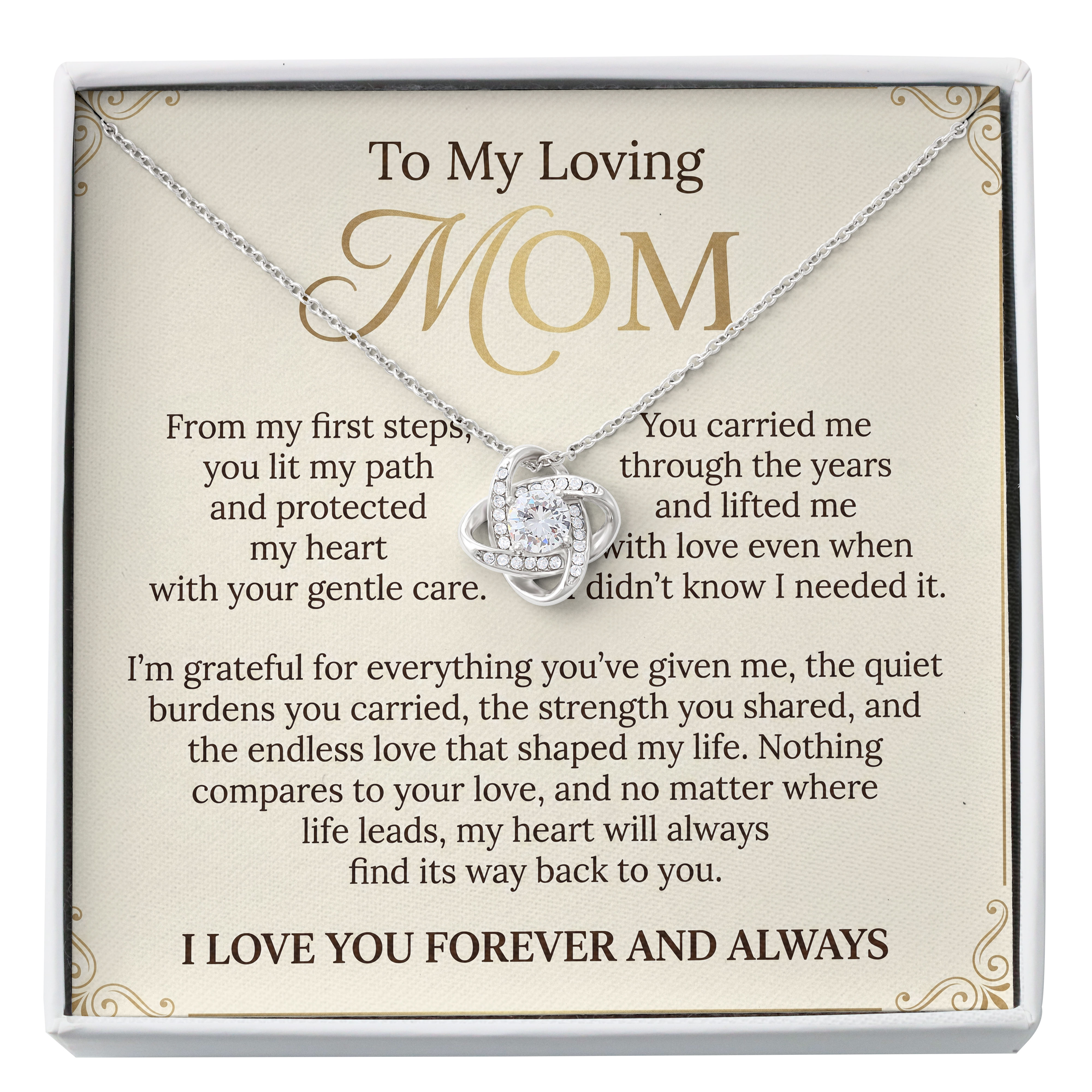 Sweetest Care Message Card Necklace - Gift For Mom - Mothers Day 2026