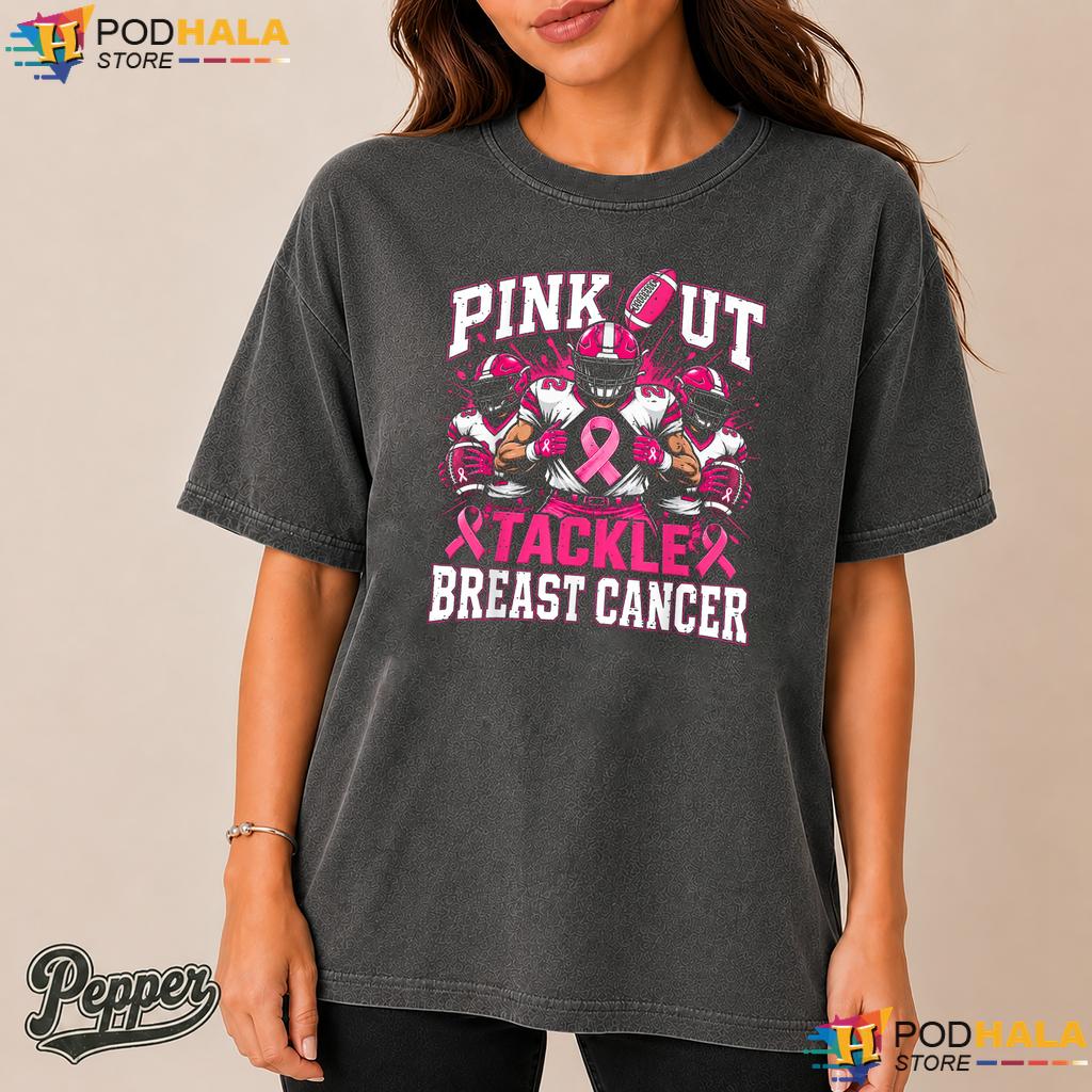 Tackle Football Pink Mens Comfort Colors T-Shirt Breast Cancer Boys Kids Tackle Football Pink Mens Comfort Colors T-Shirt Breast Cancer Boys Kids