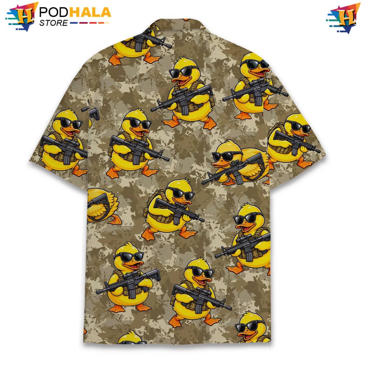 Tactical Duck Fire Short-sleeve button-up shirt Mens Novelty Vacation Cruise Apparel Outfit Tactical Duck Fire Short-sleeve button-up shirt Mens Novelty Vacation Cruise Apparel Outfit