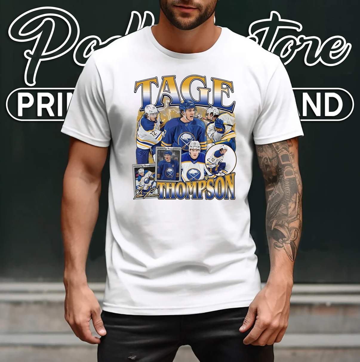 Tage Thompson Buffalo Sabres Shirt Hockey Signature Sports Graphic For Mens