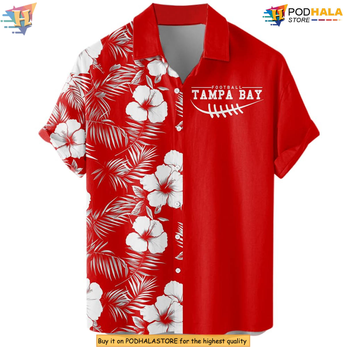 Tampa Floral Football Hawaiian Shirt 2026 Custom Name Number Fan Apparel Gear