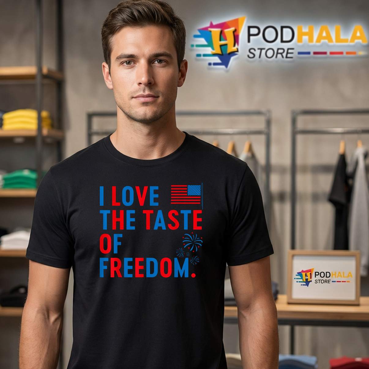 Taste Of Freedom Couple Matching Shirt Funny Independence Day Top
