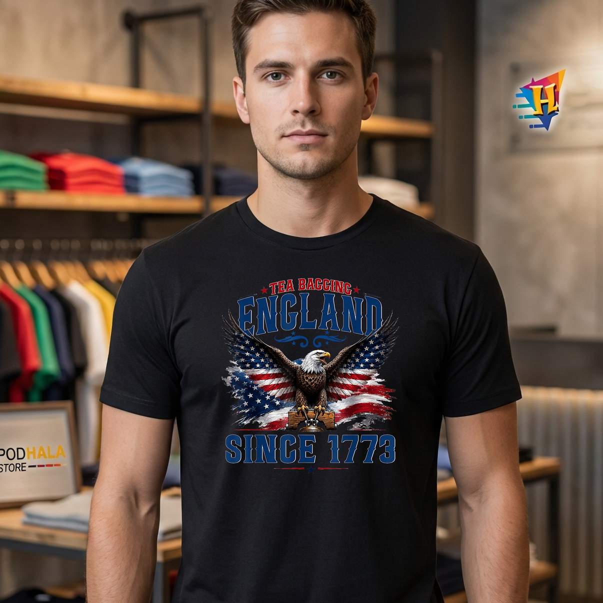 Tea Bagging England Patriotic T-Shirt Since 1773 Eagle Fourth Of July Apparel Tea Bagging England Patriotic T-Shirt Since 1773 Eagle Fourth Of July Apparel