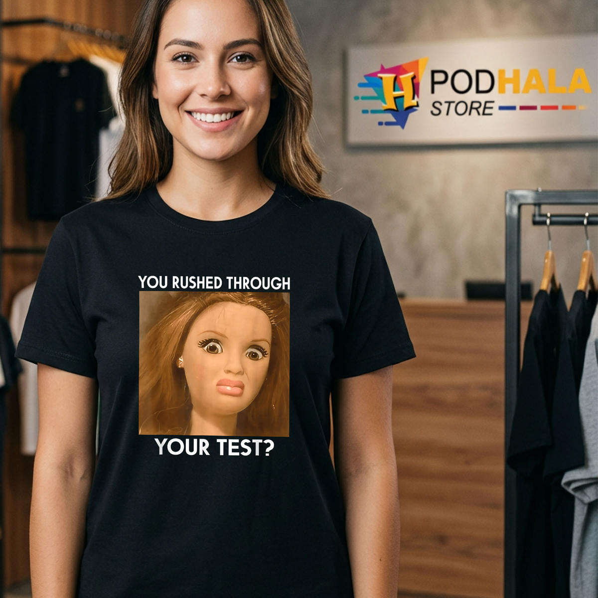 Teacher Meme You Rushed Through Test Shirt 2026 Funny Day Graphic Fan Apparel