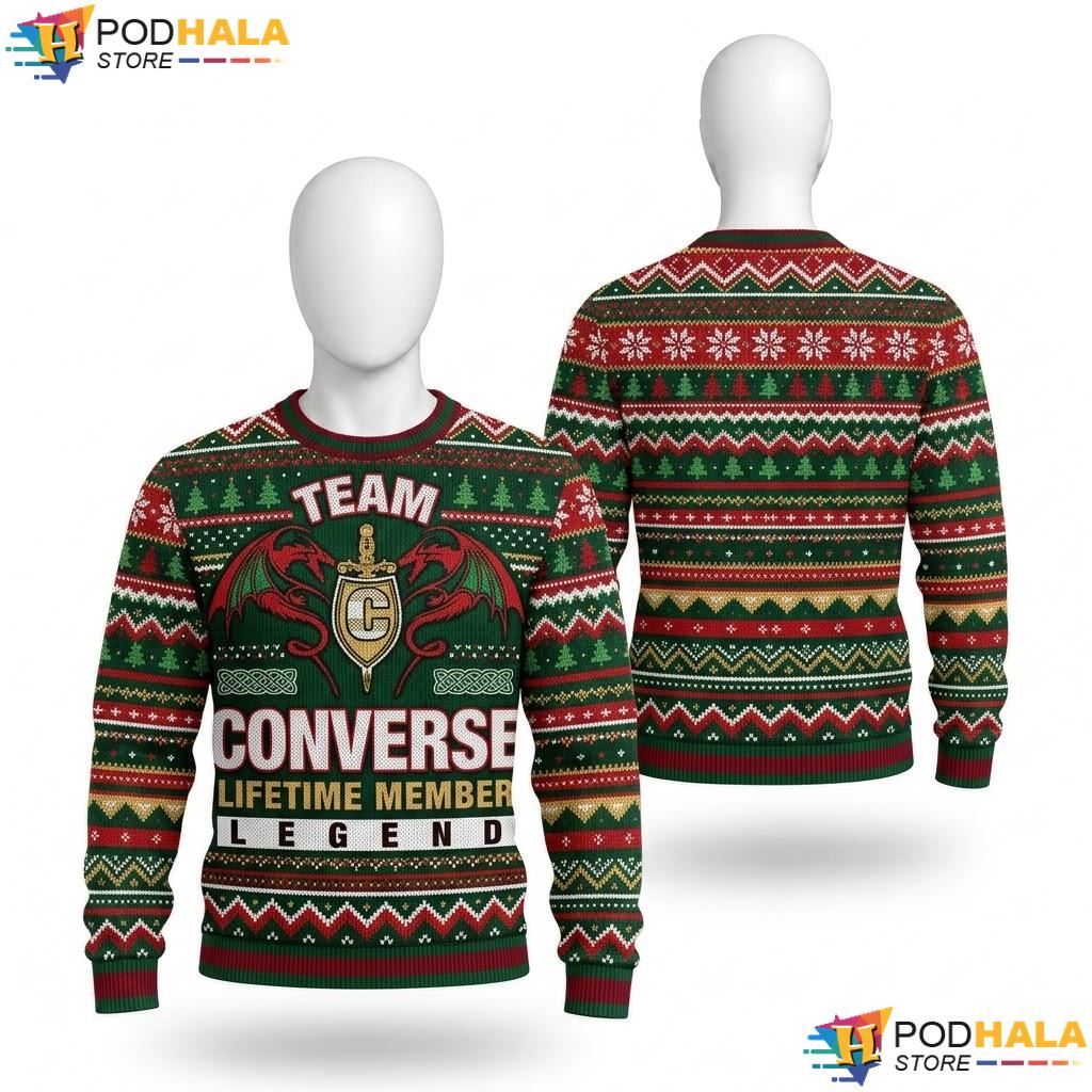 Team Converse Lifetime Member Christmas Sweater Funny Gift Holiday