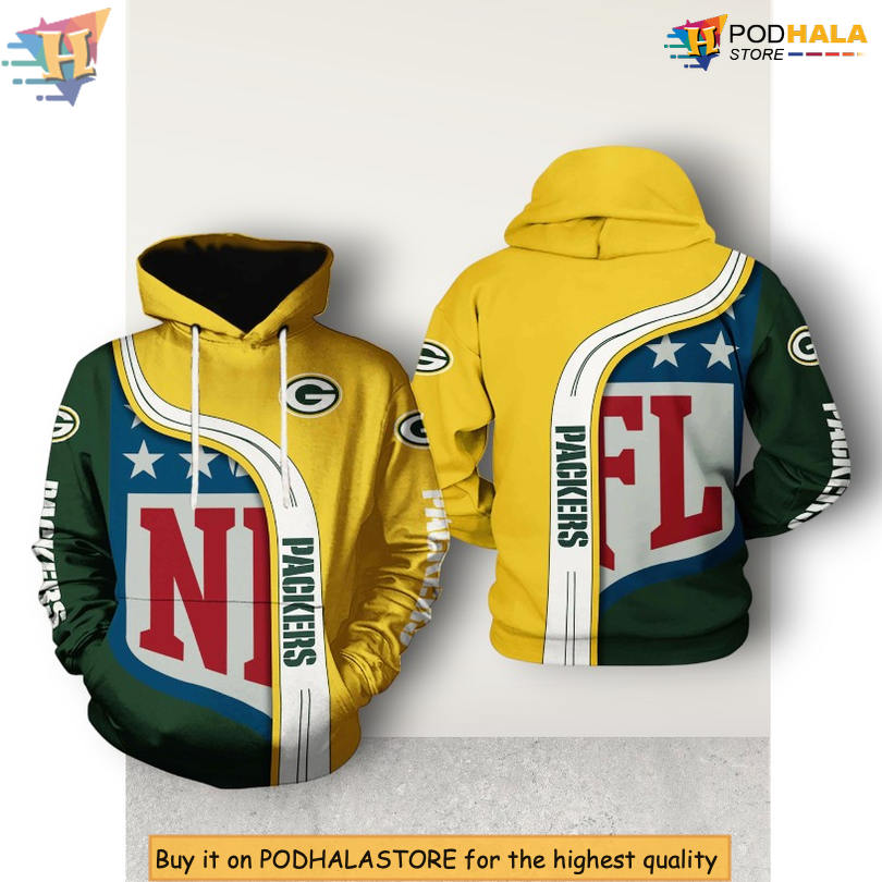 Team Edition Graphic Green Bay Packers Vintage Hoodie All Over Print 3D
