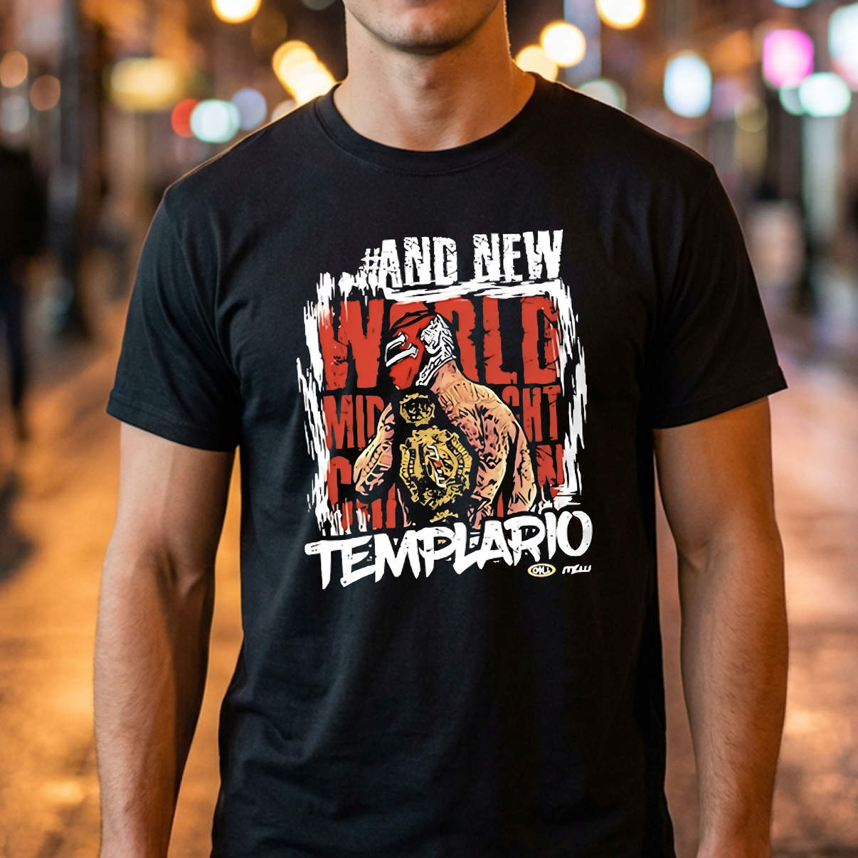 Templario World Middleweight Shirt Champions Andnew Lucha Graphic Casual Mens