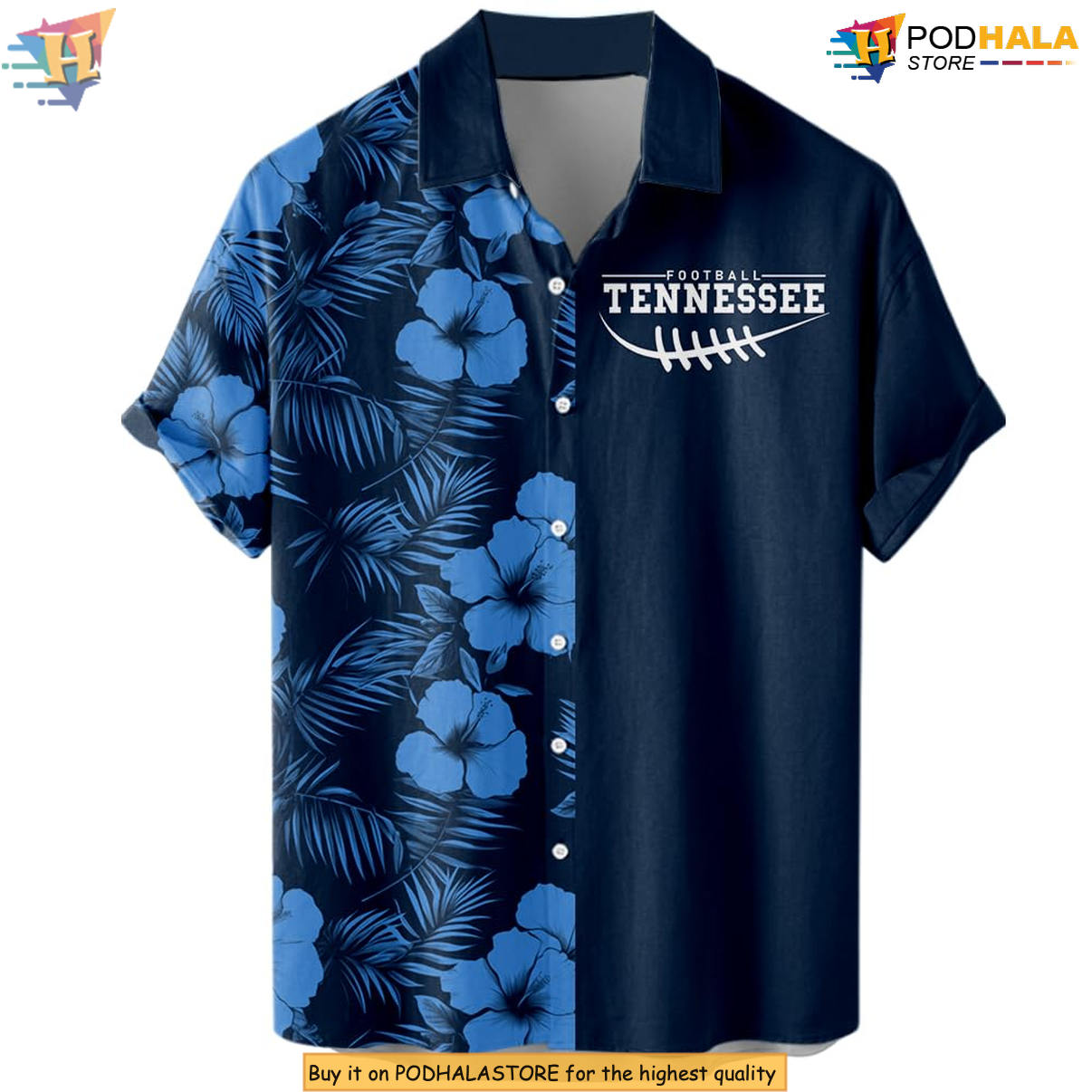 Tennessee Floral Football Hawaiian Shirt 2026 Custom Name Number Fan Apparel
