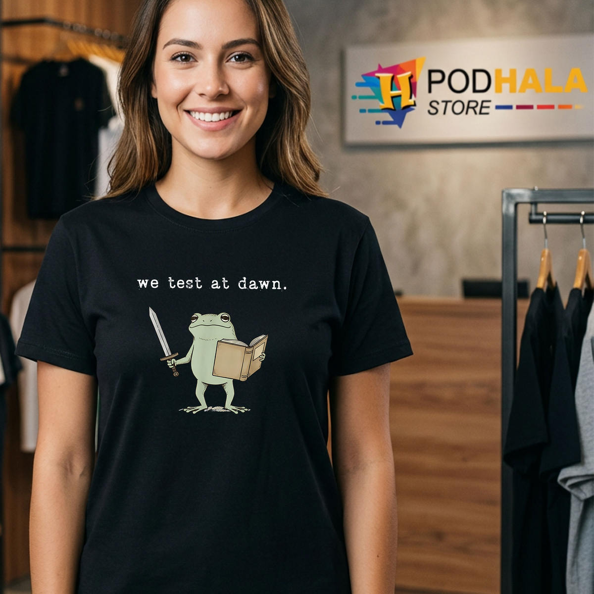 Test At Dawn Final Exam Frog Shirt 2026 Teacher Test Day Coordinator Apparel