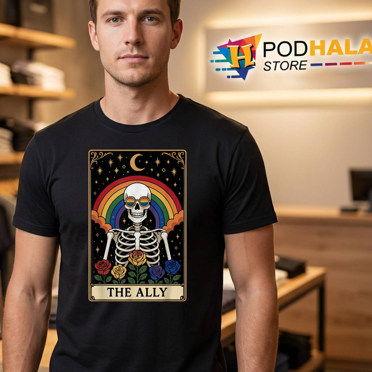 The Ally Tarot Card LGBTQ Pride T-Shirt Funny Graphic Apparel For Mens The Ally Tarot Card LGBTQ Pride T-Shirt Funny Graphic Apparel For Mens