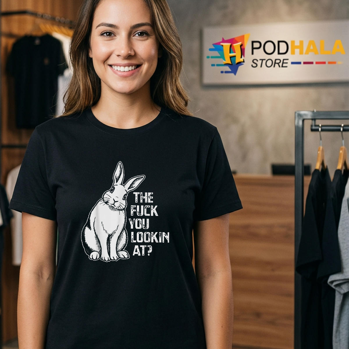 The Fuck You Lookin At Bunny Shirt 2026 Funny Rabbit Humor Graphic Fan Gear