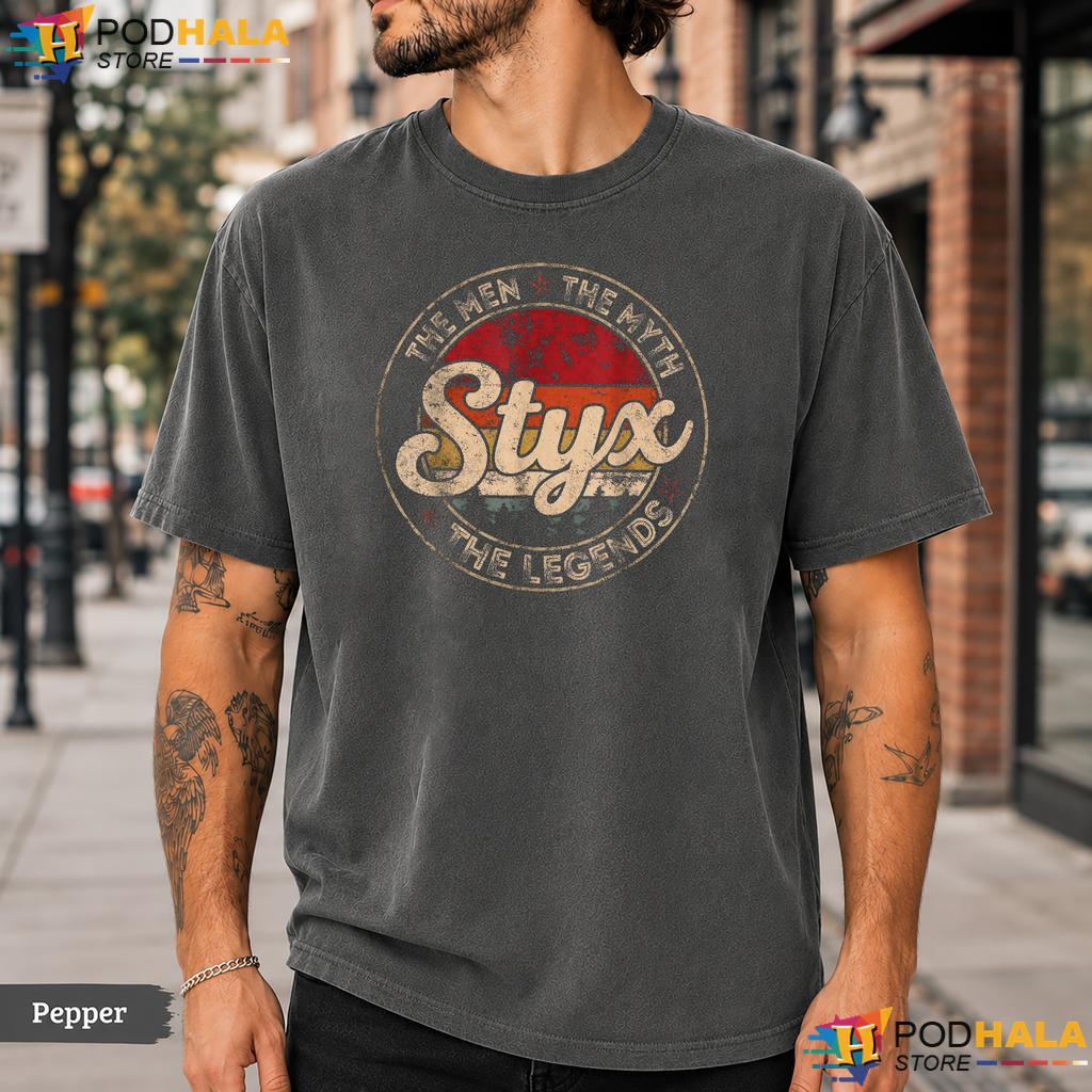 The Man The Myth Styx Comfort Colors T-Shirt Vintage Music Legend Apparel