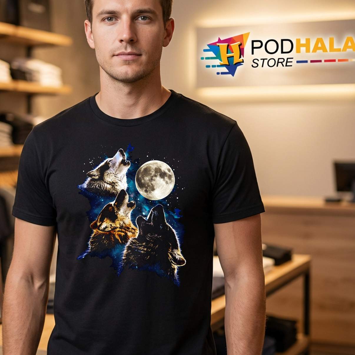 The Mountain Three Wolf Moon Shirt Retro Animal Graphic Design For Lovers