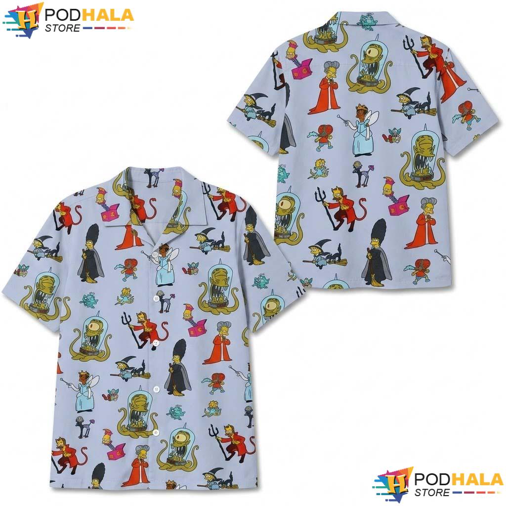 The Simpsons Halloween Hawaiian Shirt Horror Tv Series Costume Aloha