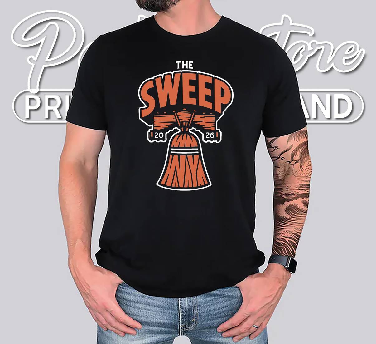 The Sweep 2026 Sports Fan Shirt Basketball Playoffs Celebration Graphic For Men