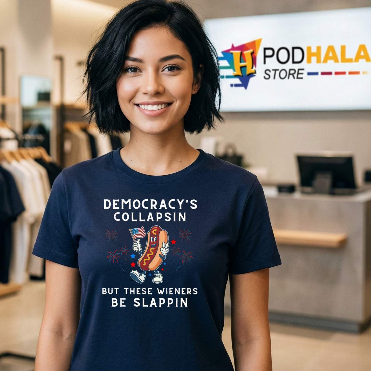 These Wieners Be Slapping Hotdog T-Shirt Democracys Collapsing Funny These Wieners Be Slapping Hotdog T-Shirt Democracys Collapsing Funny