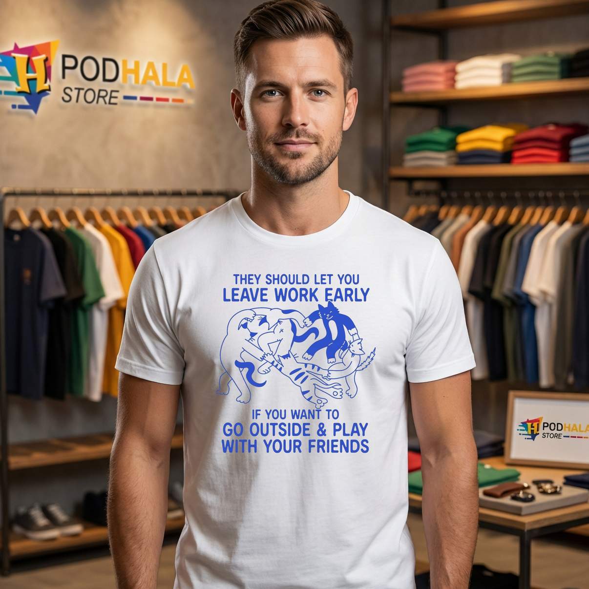 They Should Let You Leave Work Shirt Early Funny Sarcastic Meme Graphic Men