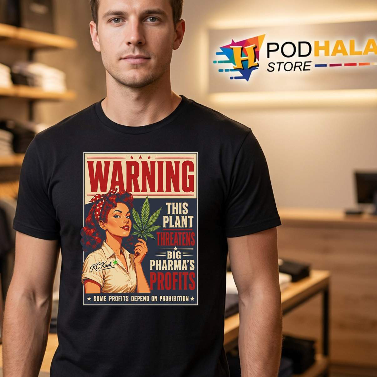 This Plant Threatens Big Pharma Shirt Profits Depend On Prohibition Graphic