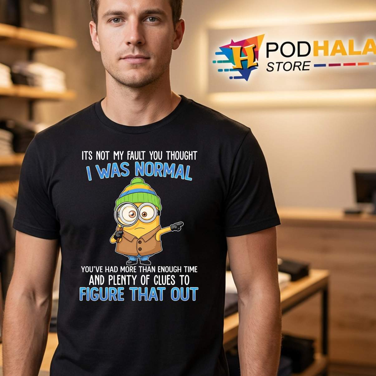 Thought I Was Normal Minions Tee Not My Fault Funny Meme Graphic Men Thought I Was Normal Minions Tee Not My Fault Funny Meme Graphic Men