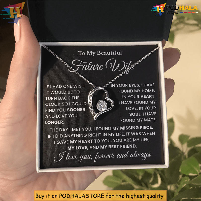 To My Beautiful Future Wife Soulmate Gift Necklace Valentine Cards Messages Found My Missing Piece - View 1 To My Beautiful Future Wife Soulmate Gift Necklace Valentine Cards Messages Found My Missing Piece - View 1