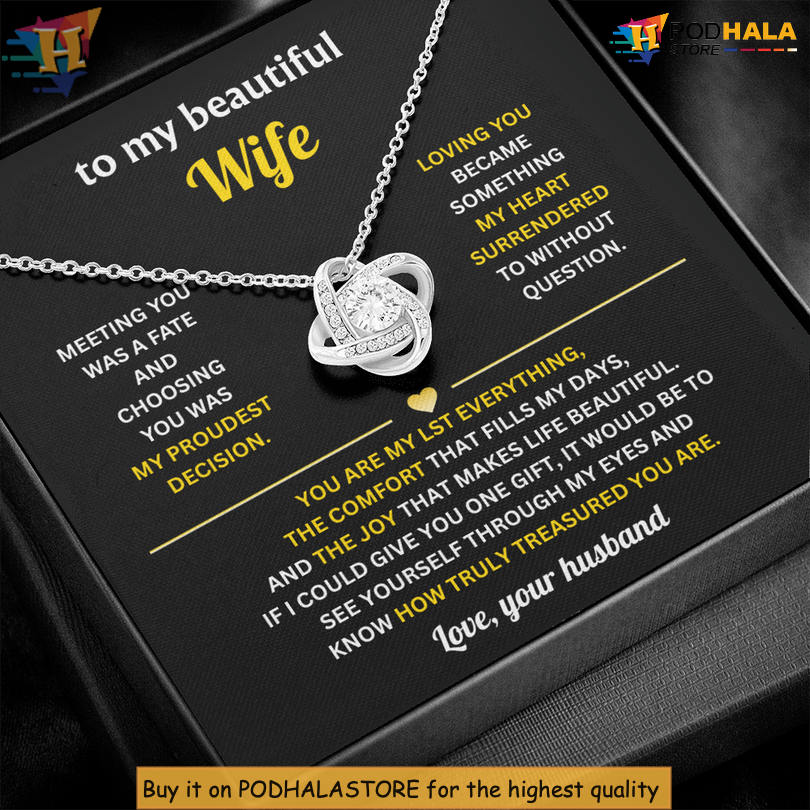 To My Beautiful Wife Cherished Gift Necklace Valentines Card Messages My Proudest Decision To My Beautiful Wife Cherished Gift Necklace Valentines Card Messages My Proudest Decision