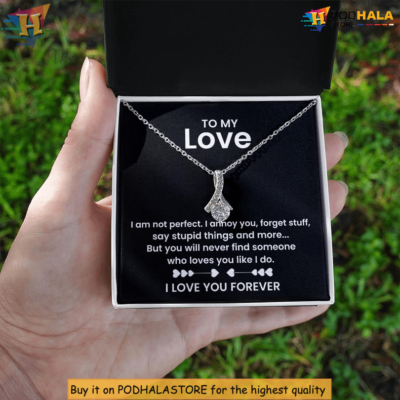 To My Beautiful Wife Devoted Love Necklace Valentine Day Card Messages Best Thing Happened - View 2 To My Beautiful Wife Devoted Love Necklace Valentine Day Card Messages Best Thing Happened - View 2