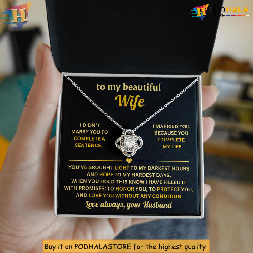 To My Beautiful Wife Forever Bond Necklace Happy Valentines Day Card Message Missing Piece - View 2 To My Beautiful Wife Forever Bond Necklace Happy Valentines Day Card Message Missing Piece - View 2