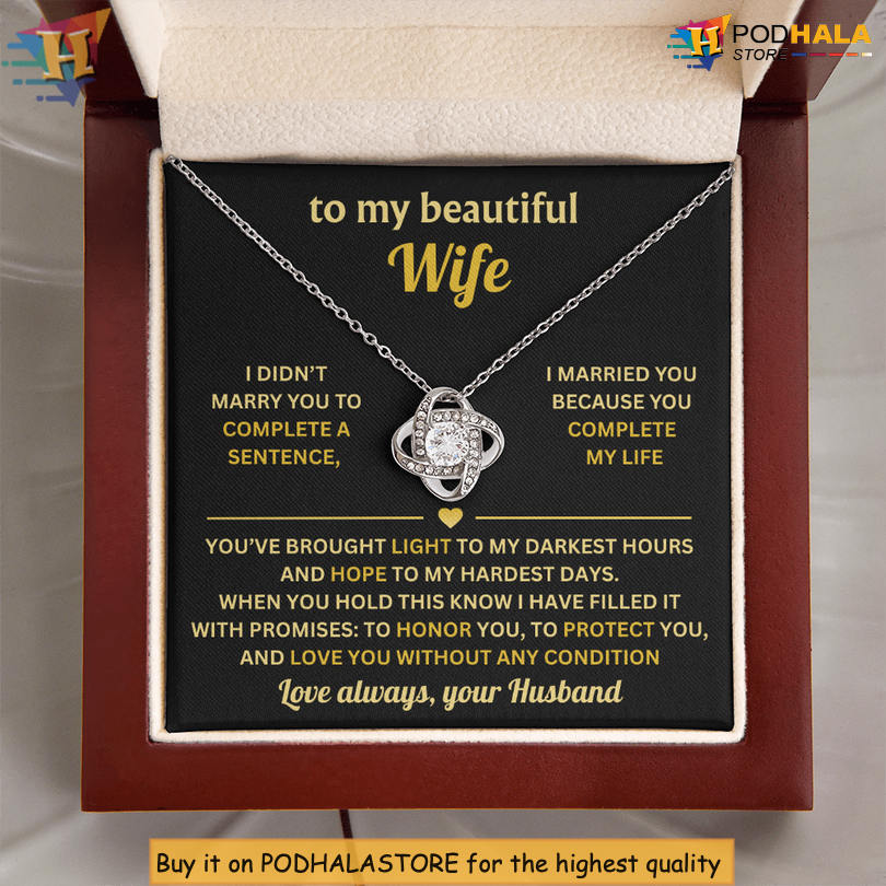 To My Beautiful Wife Forever Bond Necklace Happy Valentines Day Card Message Missing Piece - View 3 To My Beautiful Wife Forever Bond Necklace Happy Valentines Day Card Message Missing Piece - View 3