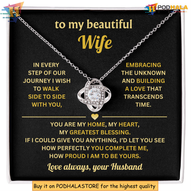 To My Beautiful Wife Romantic Keepsake Necklace Valentine's Day Necklace For Her My Home - View 1 To My Beautiful Wife Romantic Keepsake Necklace Valentine's Day Necklace For Her My Home - View 1