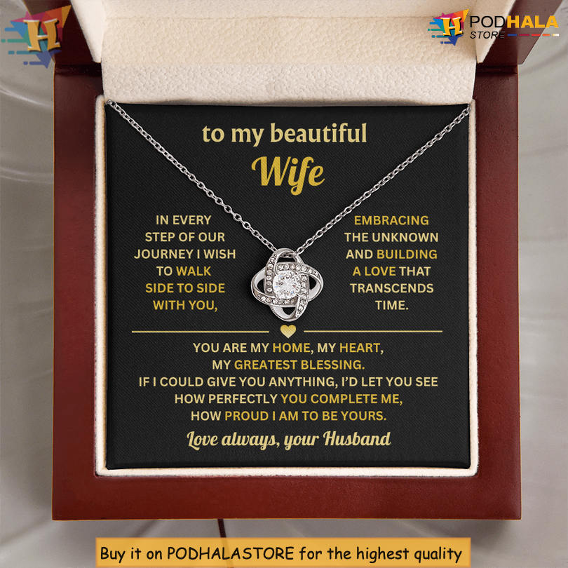To My Beautiful Wife Romantic Keepsake Necklace Valentine's Day Necklace For Her My Home - View 3 To My Beautiful Wife Romantic Keepsake Necklace Valentine's Day Necklace For Her My Home - View 3