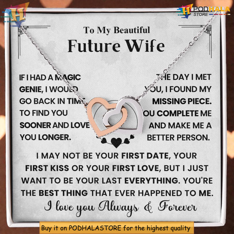 To My Future Wife Necklace Valentines Card Message Love You Longer - View 1 To My Future Wife Necklace Valentines Card Message Love You Longer - View 1