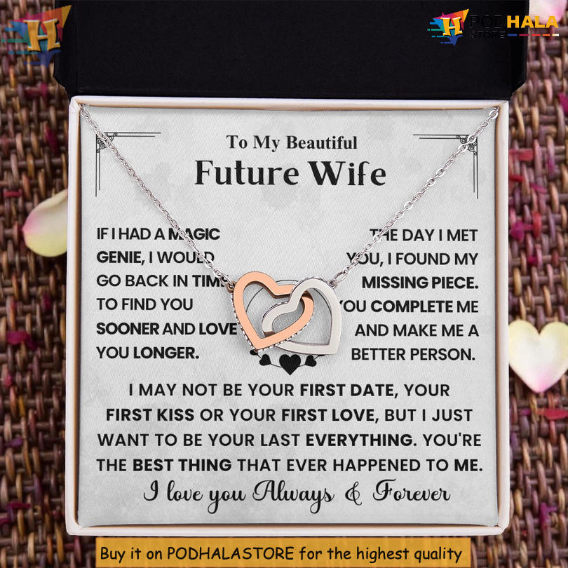 To My Future Wife Necklace Valentines Card Message Love You Longer - View 2 To My Future Wife Necklace Valentines Card Message Love You Longer - View 2