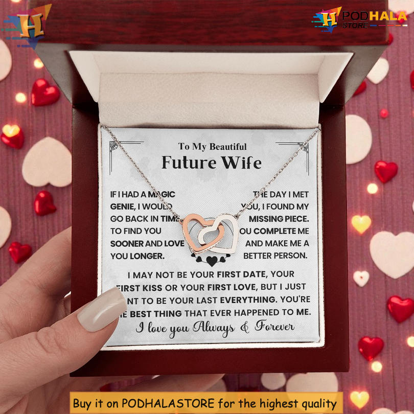 To My Future Wife Necklace Valentines Card Message Love You Longer - View 3 To My Future Wife Necklace Valentines Card Message Love You Longer - View 3