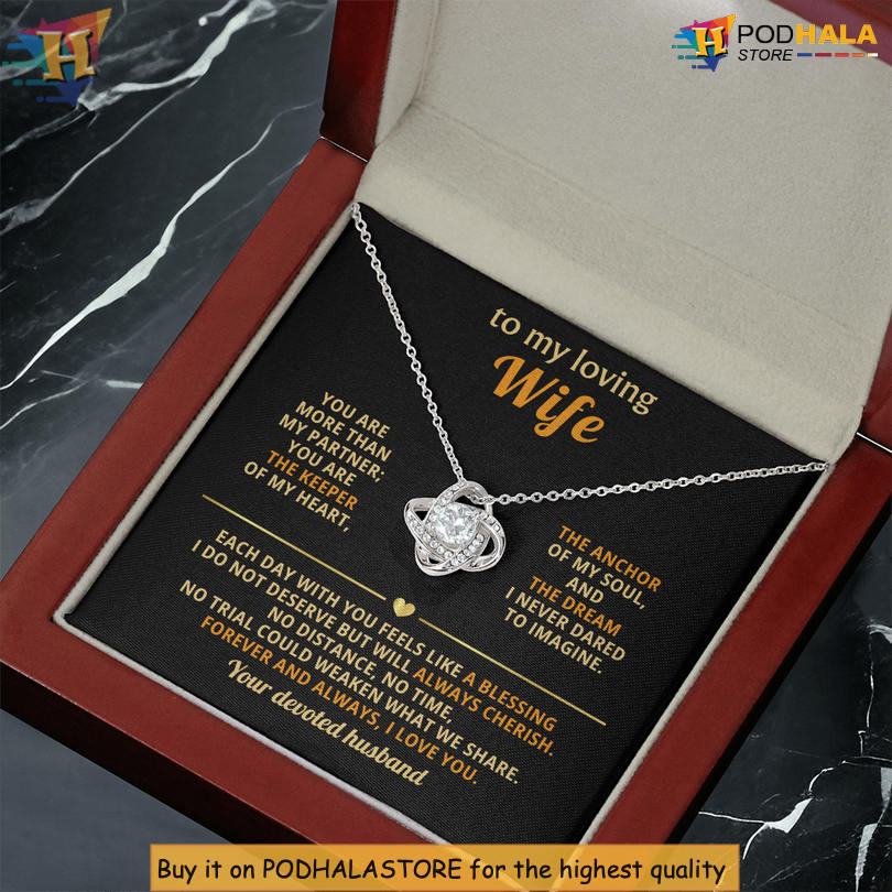 To My Loving Wife Devoted Heart Necklace Valentine's Day Card Messages Keeper Of My Heart - View 2 To My Loving Wife Devoted Heart Necklace Valentine's Day Card Messages Keeper Of My Heart - View 2