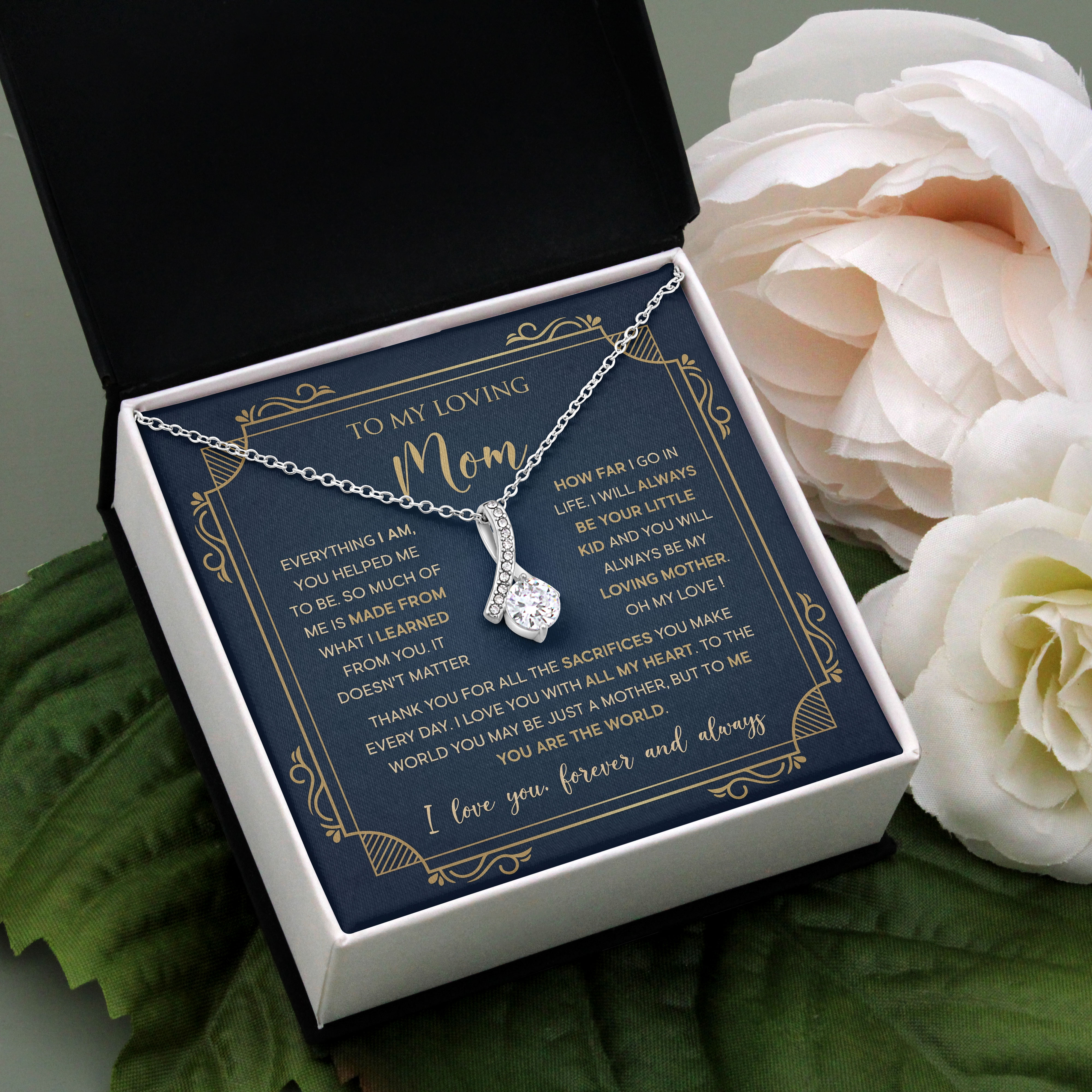 To My Mom Forever And Always Message Card Pendant Mothers Day 2026