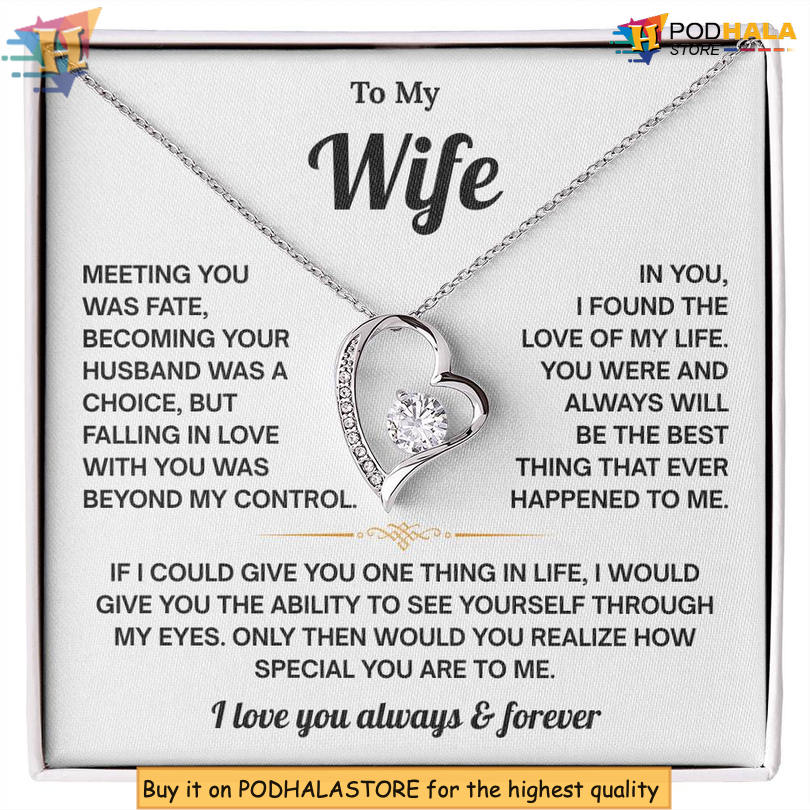 To My Wife Happy Love Necklace Valentine's Card Message Best Thing Ever Happened To My Wife Happy Love Necklace Valentine's Card Message Best Thing Ever Happened