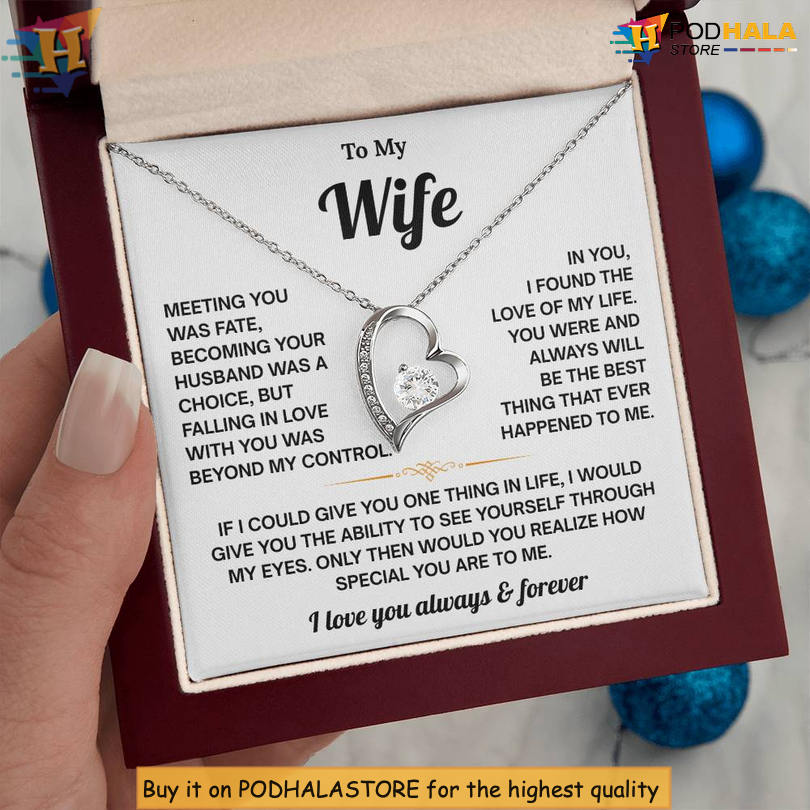 To My Wife Happy Love Necklace Valentine's Card Message Best Thing Ever Happened - View 3 To My Wife Happy Love Necklace Valentine's Card Message Best Thing Ever Happened - View 3