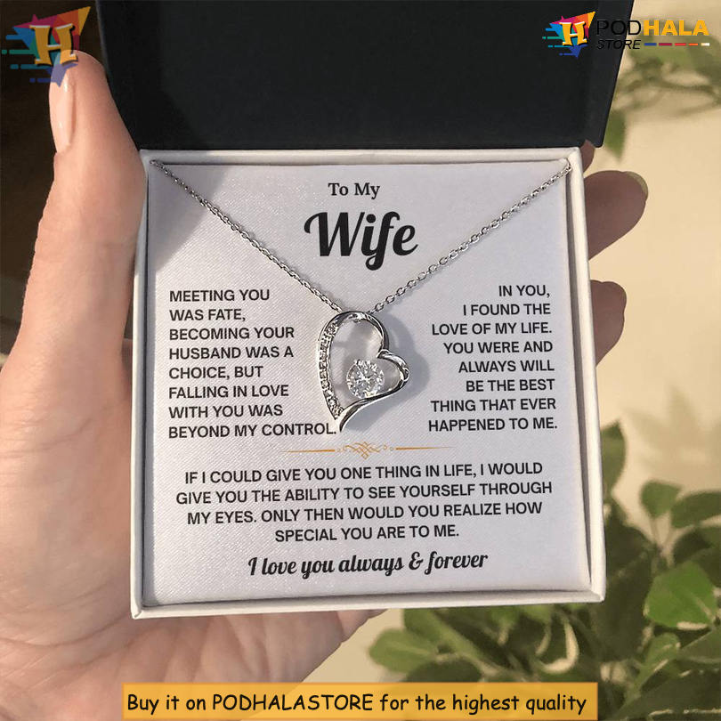 To My Wife Happy Love Necklace Valentine's Card Message Best Thing Ever Happened - View 4 To My Wife Happy Love Necklace Valentine's Card Message Best Thing Ever Happened - View 4