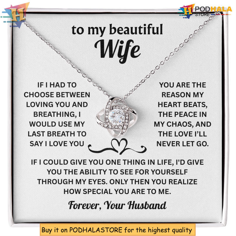To My Wife Meaningful Love Necklace Valentine Card Messages My Last Breath I Love You To My Wife Meaningful Love Necklace Valentine Card Messages My Last Breath I Love You