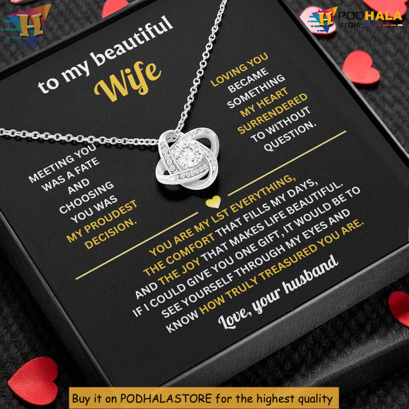 To My Wife Necklace For Valentine's Day You Are My Last Everything Deep Devotion Gift To My Wife Necklace For Valentine's Day You Are My Last Everything Deep Devotion Gift