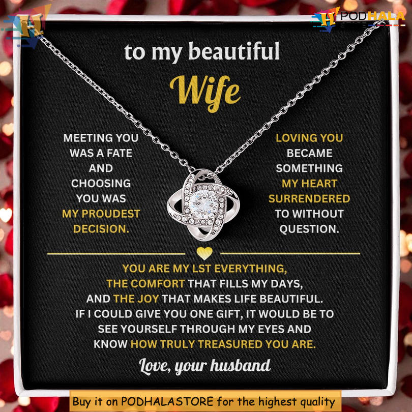 To My Wife Necklace For Valentine's Day You Are My Last Everything Deep Devotion Gift - View 1 To My Wife Necklace For Valentine's Day You Are My Last Everything Deep Devotion Gift - View 1