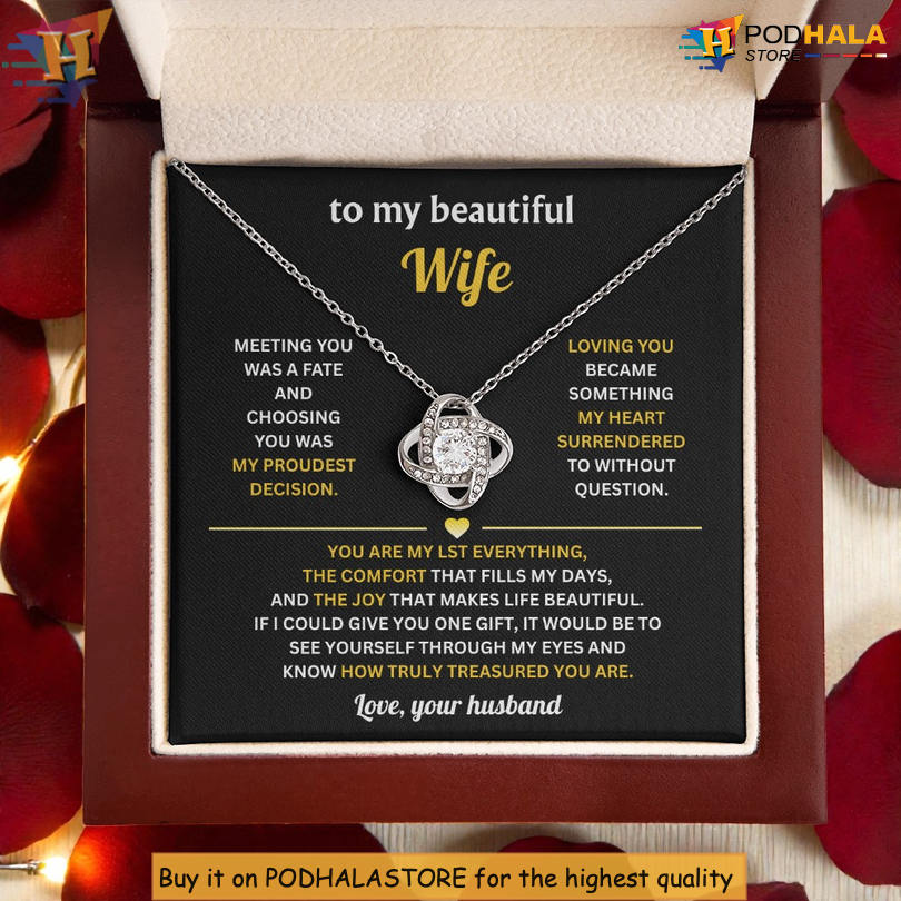 To My Wife Necklace For Valentine's Day You Are My Last Everything Deep Devotion Gift - View 3 To My Wife Necklace For Valentine's Day You Are My Last Everything Deep Devotion Gift - View 3