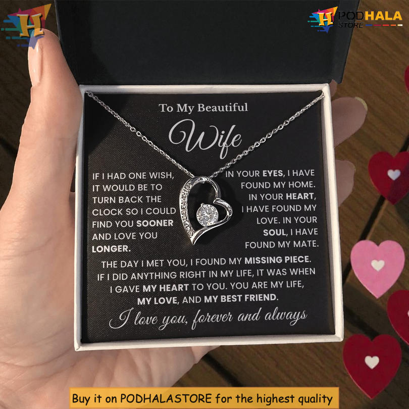 To My Wife Necklace Valentine s Day Card Messages My Missing Piece - View 1 To My Wife Necklace Valentine s Day Card Messages My Missing Piece - View 1