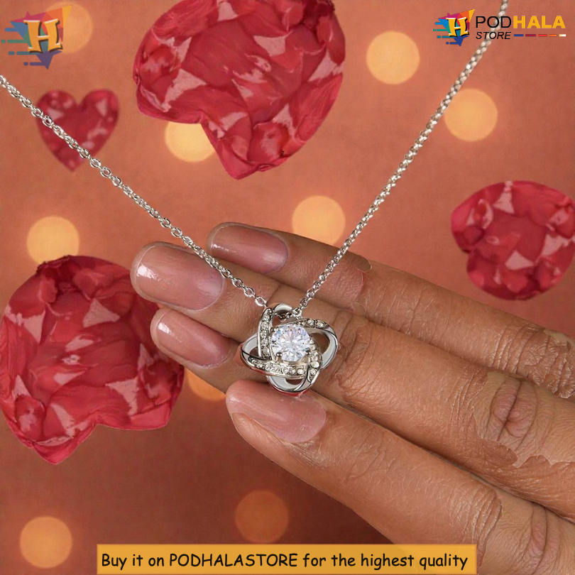 To My Wife Necklace Valentine's Day Necklace Hand In Hand Till The End - View 3 To My Wife Necklace Valentine's Day Necklace Hand In Hand Till The End - View 3