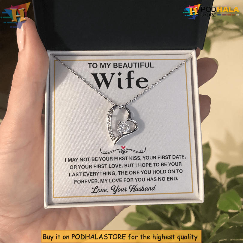 To My Wonderful Wife Forever Promise Necklace Valentines Card Messages My Last Everything - View 1 To My Wonderful Wife Forever Promise Necklace Valentines Card Messages My Last Everything - View 1
