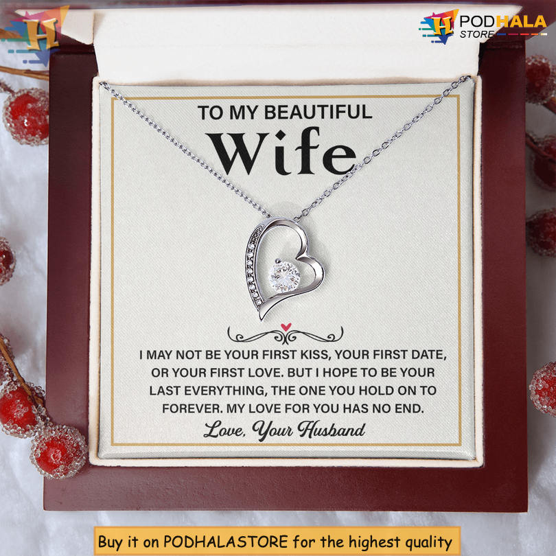 To My Wonderful Wife Forever Promise Necklace Valentines Card Messages My Last Everything - View 2 To My Wonderful Wife Forever Promise Necklace Valentines Card Messages My Last Everything - View 2