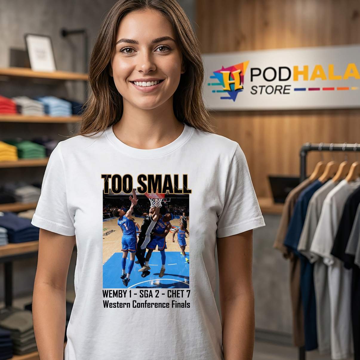 Too Small Western Conference Shirt Finals Basketball Sports Graphic Mens