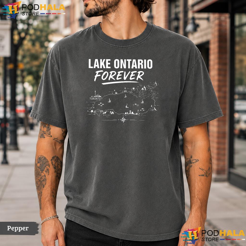 Tranquil Scene Lake Ontario Comfort Colors T-Shirt Serene Lakeside Tee