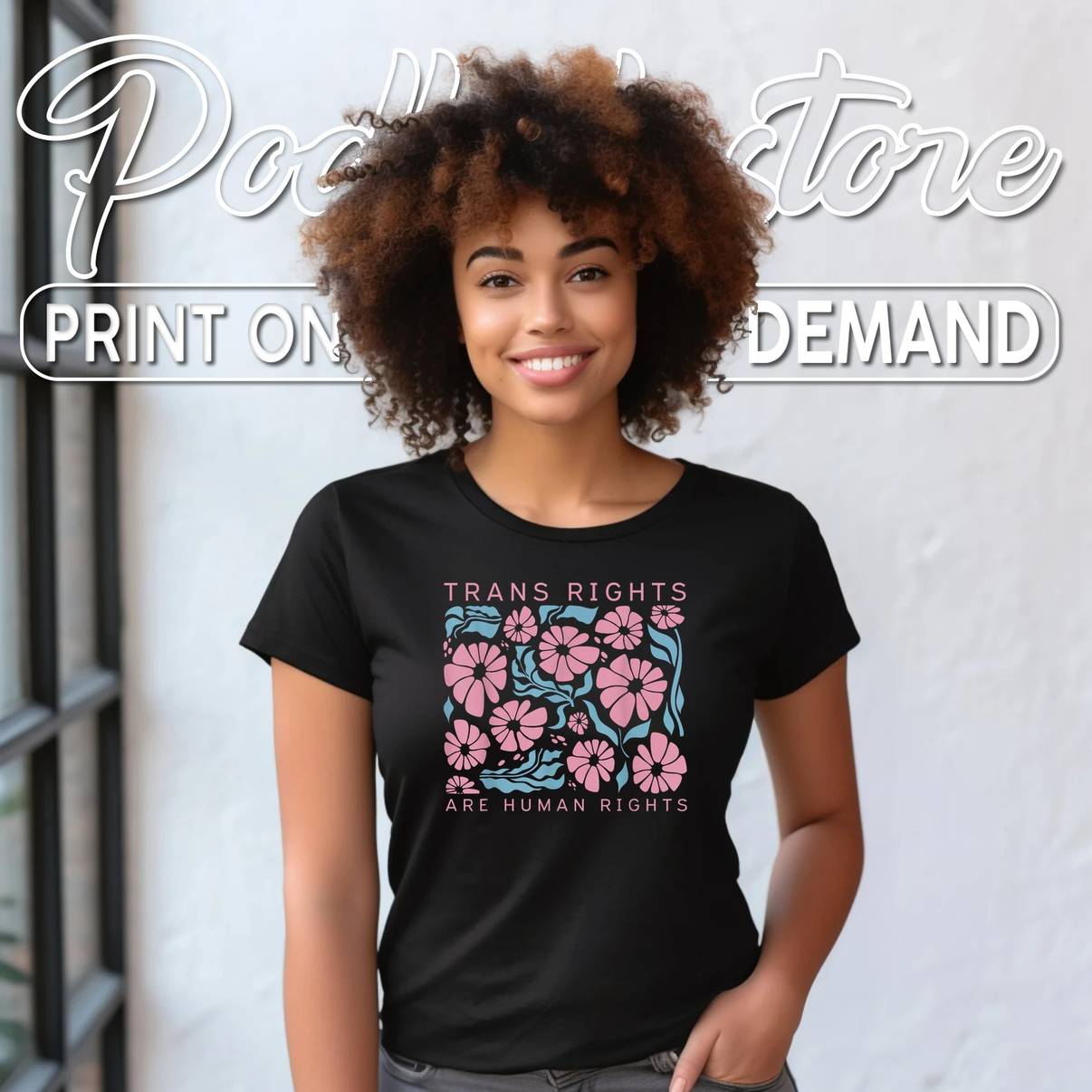 Trans Rights Are Human Rights Shirt Floral LGBTQ Pride Transgender Men
