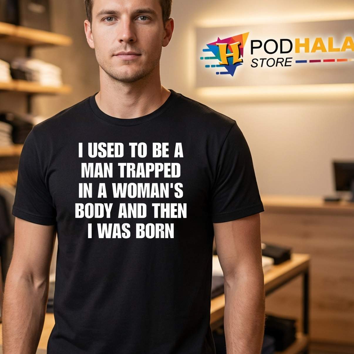 Trapped In Woman Body Shirt I Used To Be A Man Funny Humor Graphic Apparel